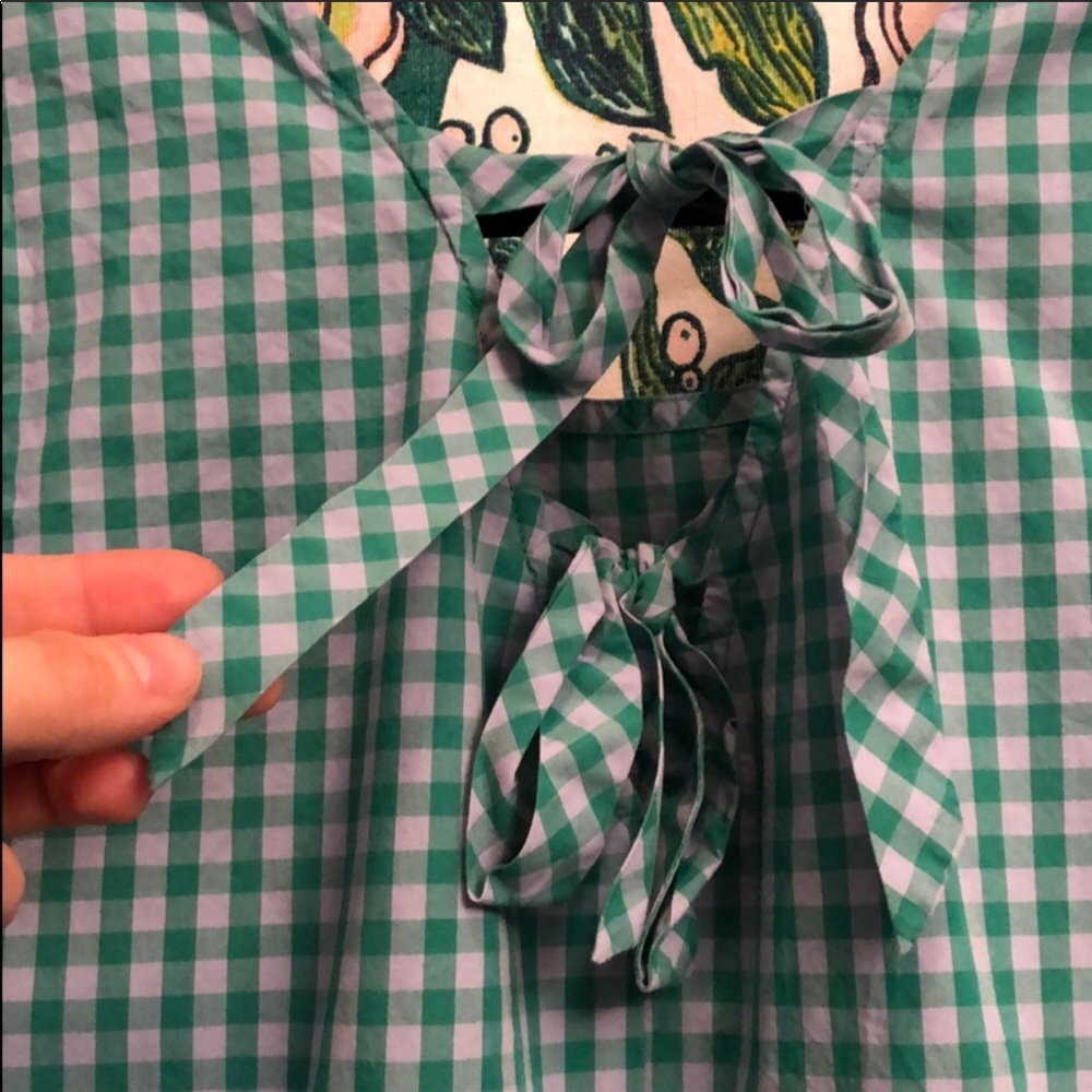 J.Crew Sleeveless Gingham Peplum Shirt - Picture 4 of 6